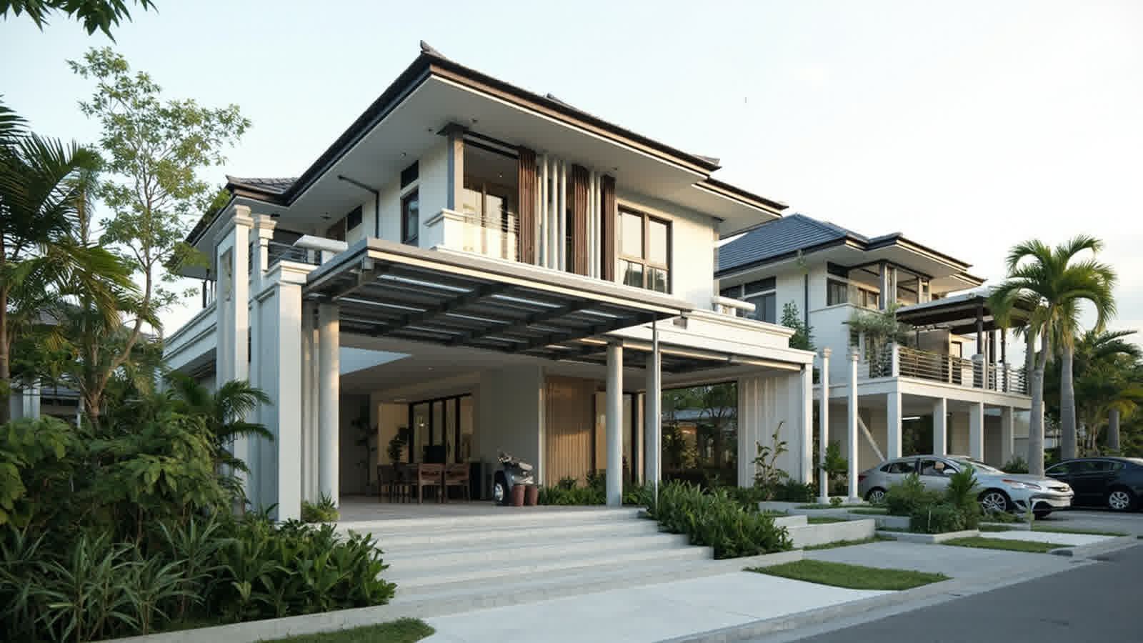 Kanopi berbagai jenis material terpasang di area carport dan teras rumah Indonesia.