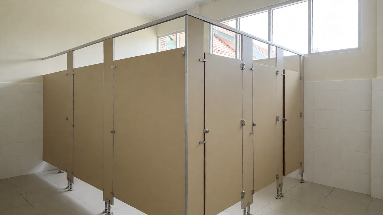 Cubicle toilet phenolic untuk sekolah standar Kemendikbud